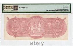 Billet de banque de la guerre civile des États confédérés de $10 Chemicograph de la banque PMG Ch UNC 63