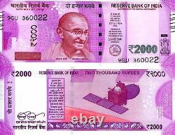 Billet de banque indien de 2 000 roupies - Monnaie en papier mondiale UNC - Pick p116 2016 Gandhi