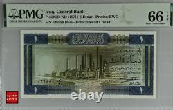 Billet de banque irakien de 1 dinar de 1971 P58 UNC PMG 66