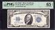 Billet De Certificat D'argent De 10 $ De 1934, Notation De La Monnaie Fr. 1704 Ba, Bloc Pmg Gem Unc 65 Epq