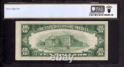 Billet de certificat d'argent de 10 $ de 1953 Fr. 1706 Bloc Aa PCGS B Non circulé 62