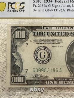 Billet de la Réserve fédérale de 100 $ de 1934 Chicago PCGS 65 PPQ Gem UNC Fr 2152a G