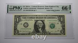 Billet de la Réserve fédérale de 1 $ de 1988, numéro de série radar, PMG UNC66EPQ