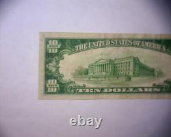 Billet de monnaie nationale de 10 $ de 1929 BANQUE NATIONALE D'ALLENTOWN, PA? A/U à UNC