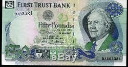 Billets De Banque £ 50 Livres De First Trust Bank Belfast 1994 1998 2009 En Monnaie Réelle