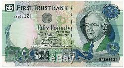 Billets De Banque £ 50 Livres De First Trust Bank Belfast 1994 1998 2009 En Monnaie Réelle