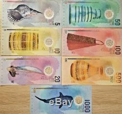 Billets De Banque Des Maldives Assortis Du Numéro De Série 7 Pc Set Nd 2015 2015