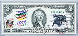 Bills De Dollars Américains $2 Billets De Devises Argent Papier 2009 Gem Unc Timbre Cadeau Salamandre