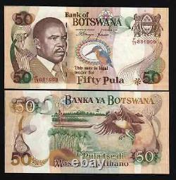 Botswana 50 PULA P-19 ND 1997 Président KHAMA Bateau UNC Billet de Banque du Monde