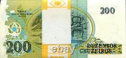 Brésil 200 Cruzeiros Banknote World Paper Money Currency P229 Bundle (100 Billets)