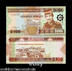 Brunei 100 Ringgit P-26 1996 Avion Sultan Unc Monnaie mondiale Billet de banque
