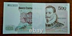 CHILI 500 PESOS P-153 2000 x 100 pièces Lot original BUNDLE MILLENNIUM UNC DEVISE