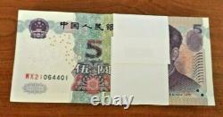 CHINE 5 YUAN P-903 2005 x 100 pièces lot lot complet BUNDLE MAO NEUF UNC billet de banque chinois
