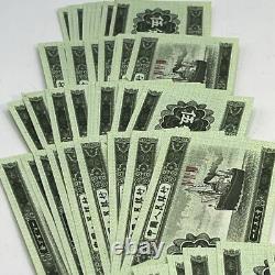 CHINE 5 Yen RMB Troisième série BANQUE NOTE Monnaie 1953 UNC Lot de 100 Billets Verts