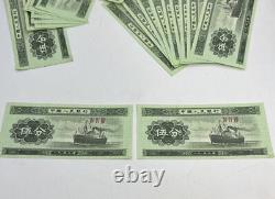 CHINE 5 Yen RMB Troisième série BANQUE NOTE Monnaie 1953 UNC Lot de 100 Billets Verts