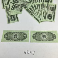 CHINE 5 Yen RMB Troisième série BANQUE NOTE Monnaie 1953 UNC Lot de 100 Billets Verts