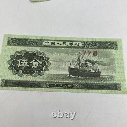 CHINE 5 Yen RMB Troisième série BANQUE NOTE Monnaie 1953 UNC Lot de 100 Billets Verts