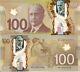 Canada 100 Dollars Billet Monnaie Mondiale Unc Devise Bill Choisissez P110b Polymère