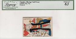 Canada 1600s Émission Coloniale Française Carte De Jeu Argent Roi Des Coeurs Lcg Unc-63