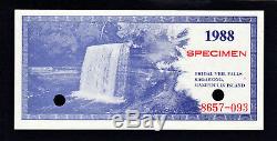 Canada 1988 Devise Locale Manitoulin 3 Dollar Scrip Specimen Unc