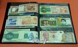 Catalogue de devises pour parents et grands-parents 78 billets UNC provenant de 78 pays différents
