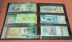 Catalogue de devises pour parents et grands-parents 78 billets UNC provenant de 78 pays différents