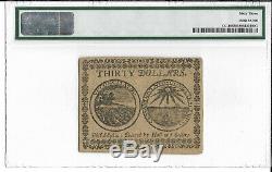 Cc-10 Continental Monnaie $ 30 10 Mai 1775 Pmg 63 Unc Livraison Gratuite