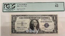 Certificat d'argent de 1 $ de 1935E avec numéro de série solide #44444444. Fr-1614. PCGS 62. Non circulé. Rare.