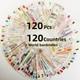 Collection De Billets De Banque Du Monde 120 Pcs 120 Pays Ensemble De Monnaie Unc Papier