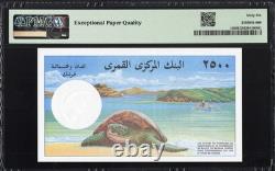 Comores 2500 Francs P13 1997 PMG66 Gem UNC EPQ Billet de banque Note de monnaie BEAU