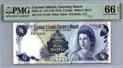 Conseil Monétaire des Îles Caïmans 1 $ 1971 PICK# 1b PMG 66EPQ Gem UNC