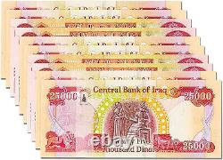 DINAR IRAKI 1 MILLION 1 000 000 40x 25 000 Billet UNC & AUTHENTIQUE avec COA