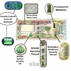 Demi-million de dinars iraquiens en espèces / Billets de sécurité élevée de 2020 / 10x 50 000