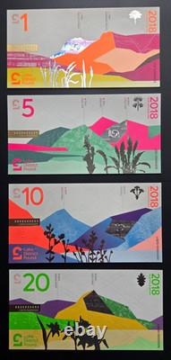 District des Lacs 1 5 10 20 Livre 2018 UNC Ensemble de billets de banque en monnaie locale à numéro de série fantaisie