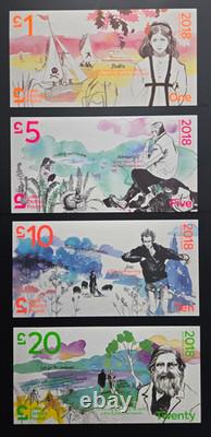 District des Lacs 1 5 10 20 Livre 2018 UNC Ensemble de billets de banque en monnaie locale à numéro de série fantaisie