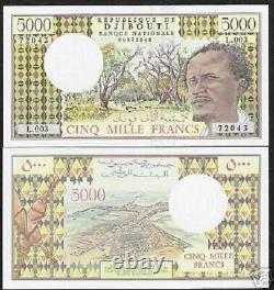 Djibouti 5000 Francs P38 D 1979 Navire Dernier Signe Unc Monnaie Billet de banque