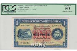 Écosse 1 Livre 1949 Pick# S816a PMG 50 Près de UNC. #PL2554