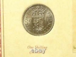 Elizabeth II Devise Prédécimale Et 3 Billets Non Encadrés 1953 1971
