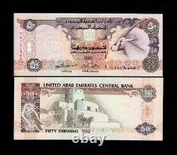 Émirats arabes unis 50 DIRHAMS P-14 1995 UAE Oryx Sparrow UNC Monnaie NOTE UAE