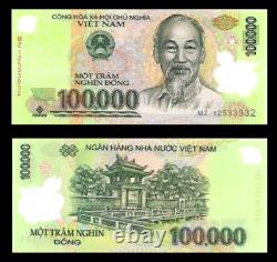 Ensemble de 11 billets UNC en Dong Vietnamien de 200 Dong à 500 000 Dong Monnaie Étrangère