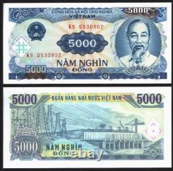 Ensemble de 11 billets UNC en Dong Vietnamien de 200 Dong à 500 000 Dong Monnaie Étrangère
