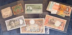 Ensemble de 130 anciens billets de banque étrangers Monnaie papier mondiale Beaucoup de prime UNC