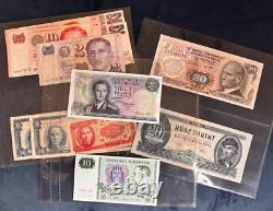 Ensemble de 130 anciens billets de banque étrangers Monnaie papier mondiale Beaucoup de prime UNC