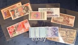 Ensemble de 130 anciens billets de banque étrangers Monnaie papier mondiale Beaucoup de prime UNC