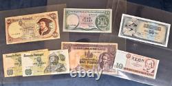 Ensemble de 130 anciens billets de banque étrangers Monnaie papier mondiale Beaucoup de prime UNC
