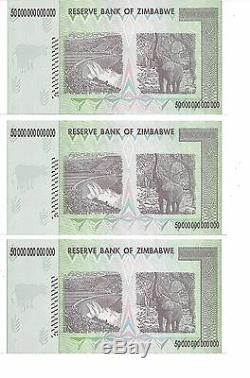 Erreur Dans Le Paquet, 50 Billions De Dollars En Monnaie Zimbabwéenne En Argent. 10 20 100