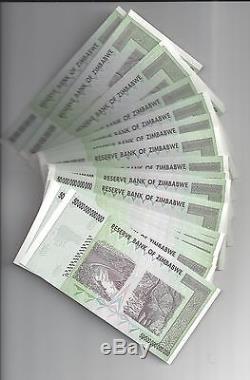 Erreur Dans Le Paquet, 50 Billions De Dollars En Monnaie Zimbabwéenne En Argent. 10 20 100