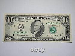 Erreur d'impression de billet de la Réserve fédérale de 10 $ de 1995 avec encre insuffisante UNC+