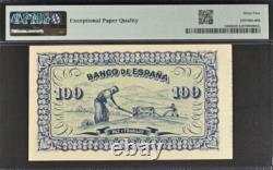 Espagne 1937 100 Pesetas PS580 Billet de banque Monnaie UNC PMG 65