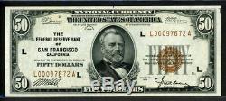États-unis 1929, Monnaie Nationale $ 50, Fr-1880-l, Original Unc